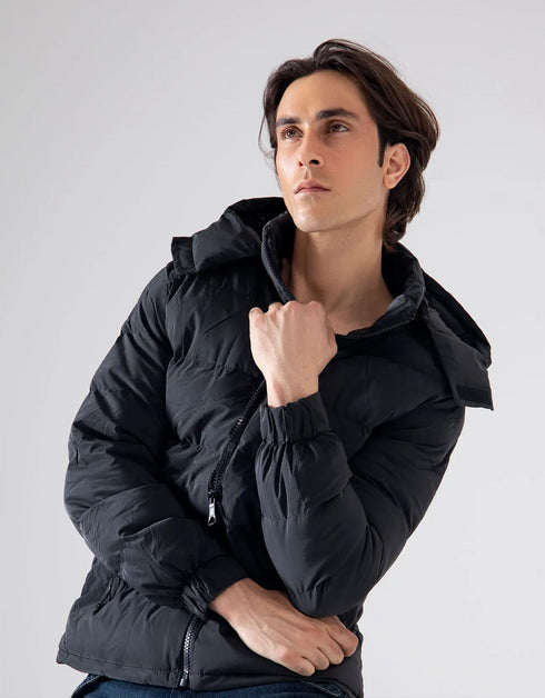 HOODED PUFFER JACKET